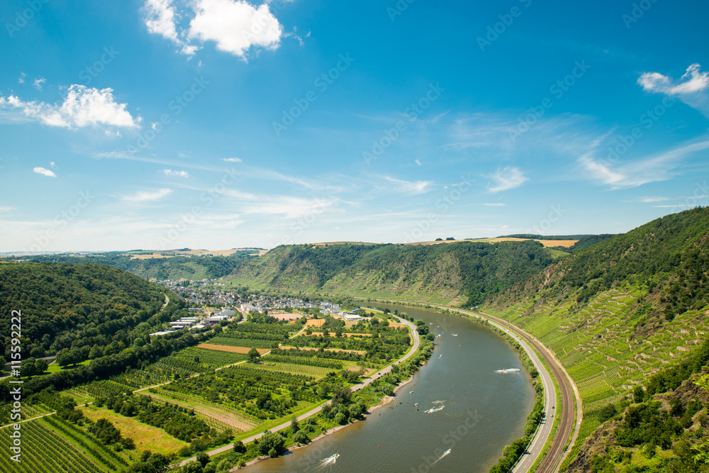 Fototapeta premium Great view of the river Mosel in Germany