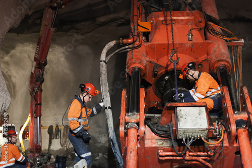 Miners working underground
