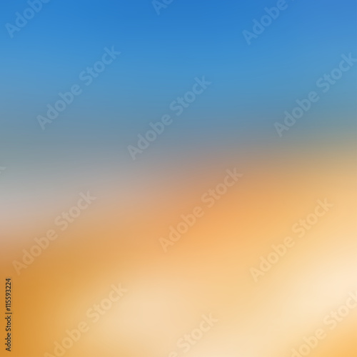 Blurred vector background. Sea and sun