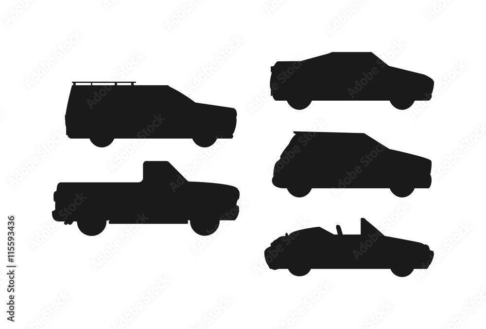 Different car vehicle transport type design sign technology style ...