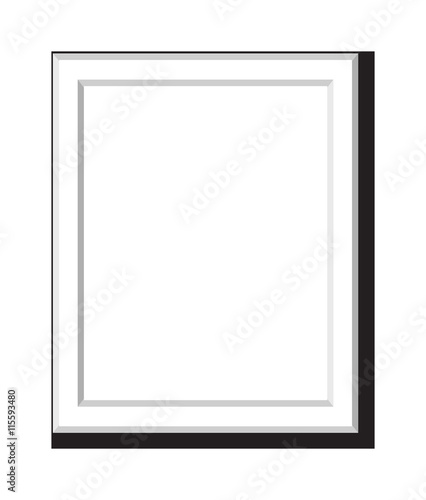 Antique photo frame isolated on white background. Vintage cartoon photo frame picture painting drawing template icon set retro design vector illustration. Stylish wall gallery background