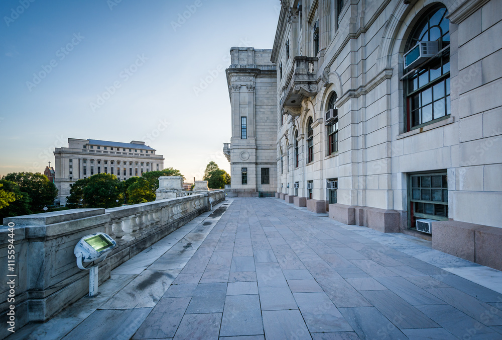 Naklejka premium Exterior of the Rhode Island State House, in Providence, Rhode I