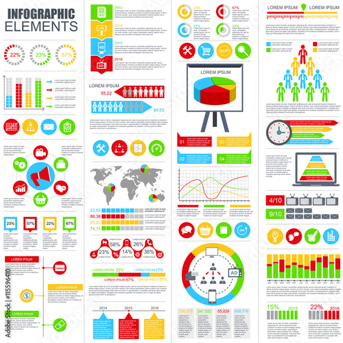Set of infographic vector design template