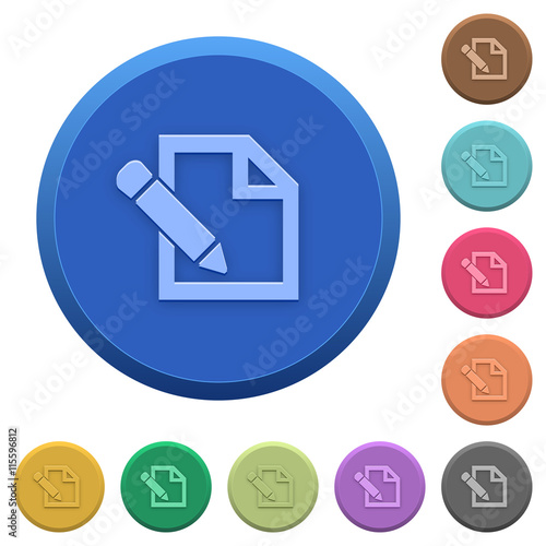 Embossed edit buttons