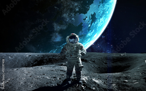 Astronaut in outer space. S...