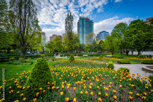 Canvas Print Gardens at Saint James Park, in Toronto, Ontario.