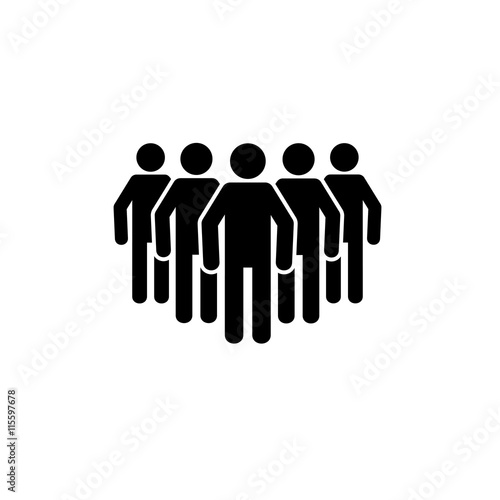 Group of People as Big Team Concept Icon