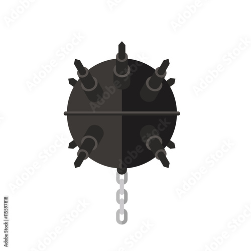 Naval Mine with Chain Icon