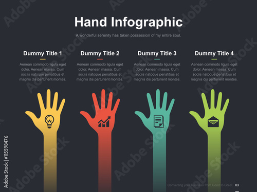 Flat business presentation vector slide template with diagram