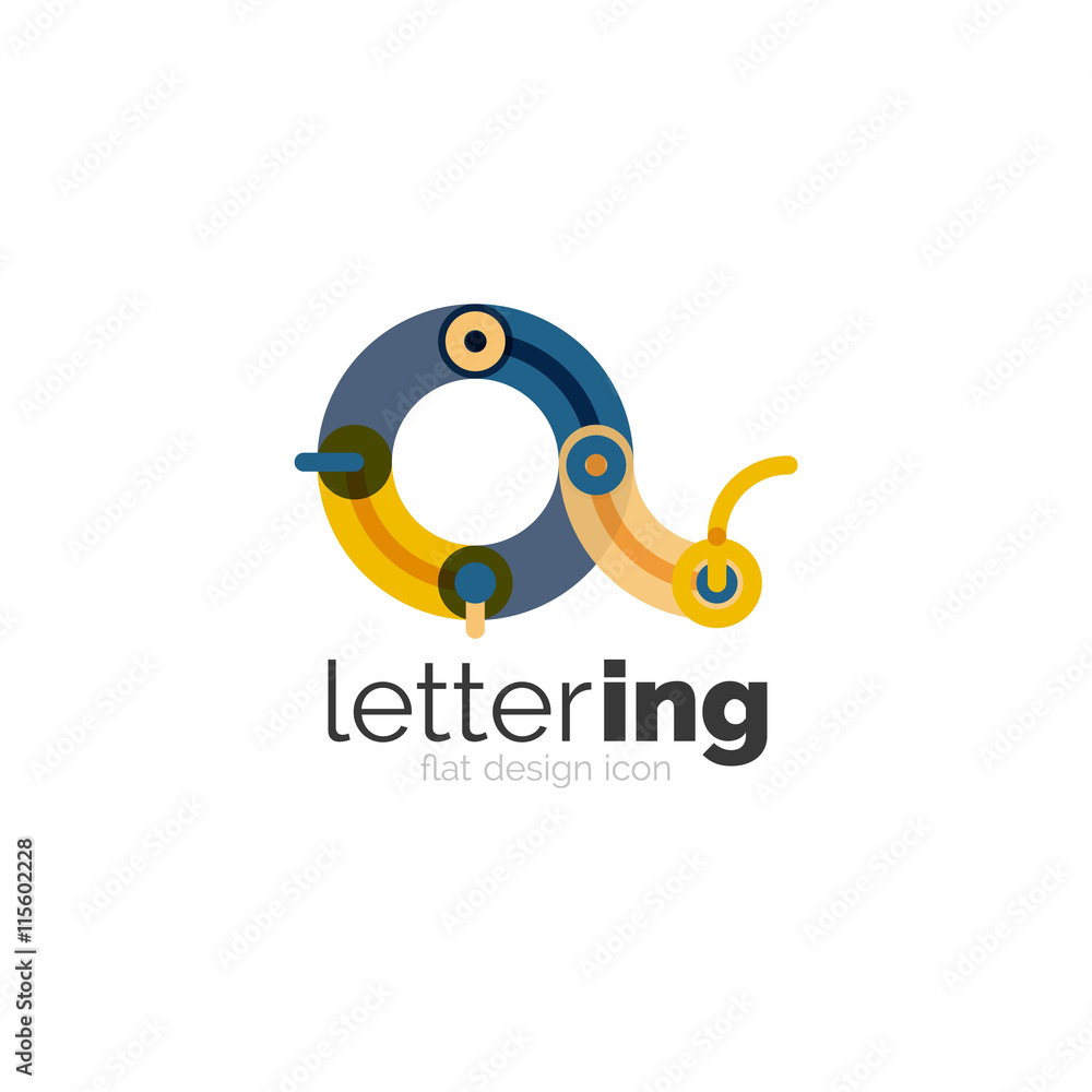 Fototapeta premium Linear business logo letter