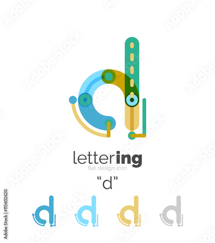 Letter logo line concept