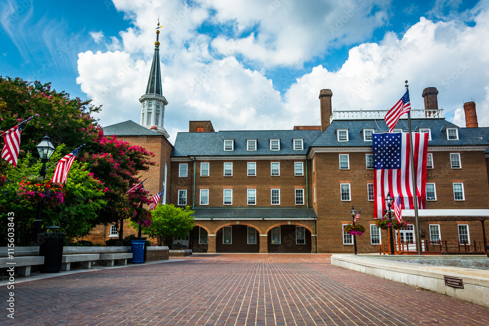 Market Square and City Hall, in Alexandria, Virginia.