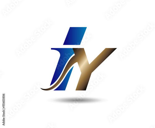 letter iy logo vector
 photo