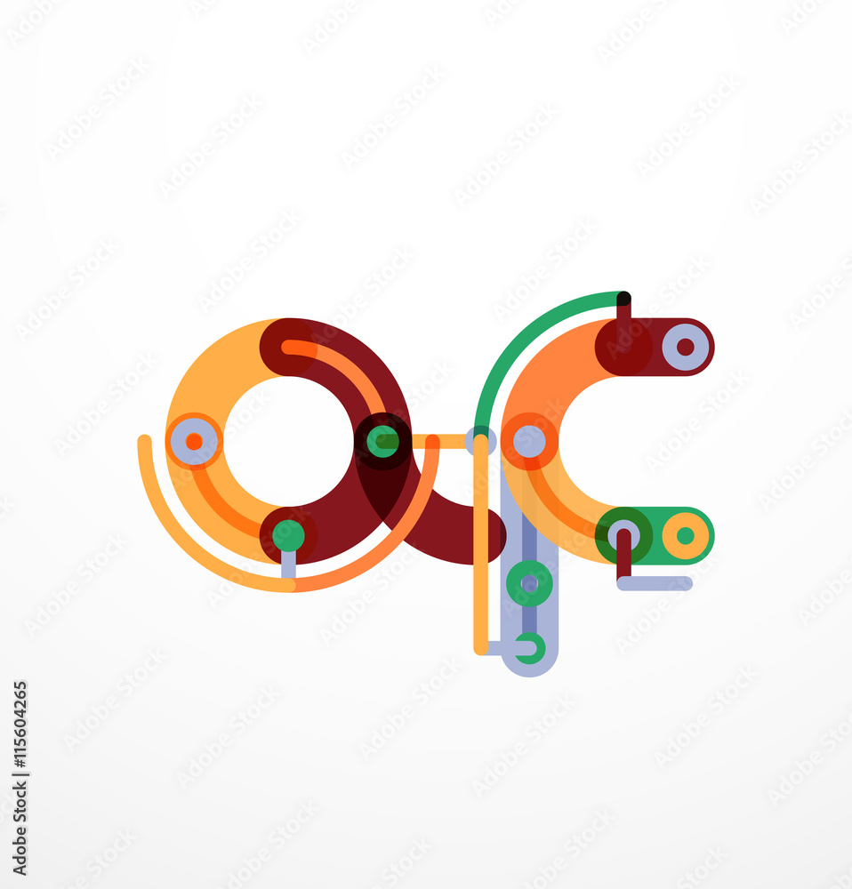 Linear initial letters, logo branding concept Linear initial letters, logo branding concept