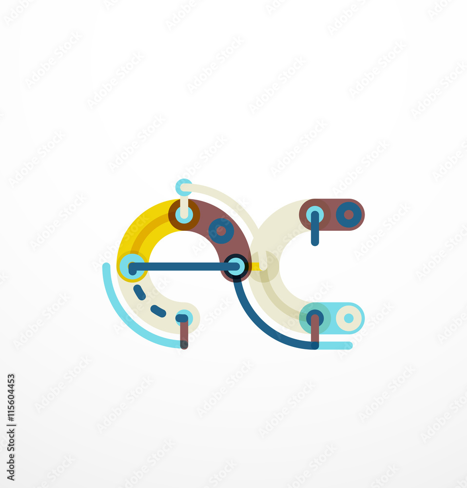 Linear initial letters, logo branding concept Linear initial letters, logo branding concept