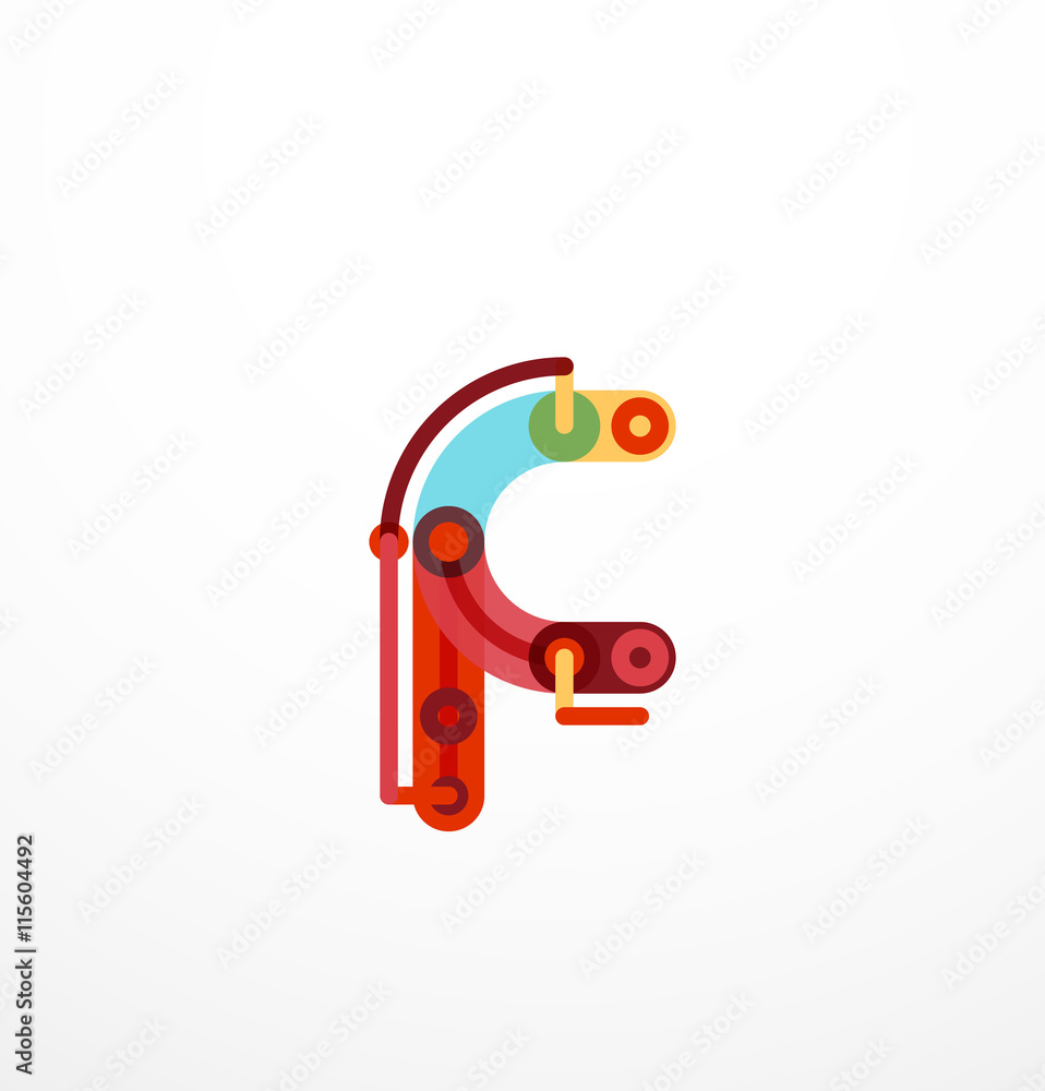 Colorful funny cartoon letter icon Colorful funny cartoon letter icon