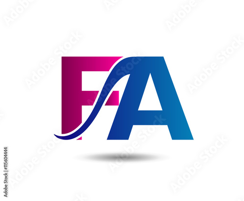 FA company group linked letter logo  