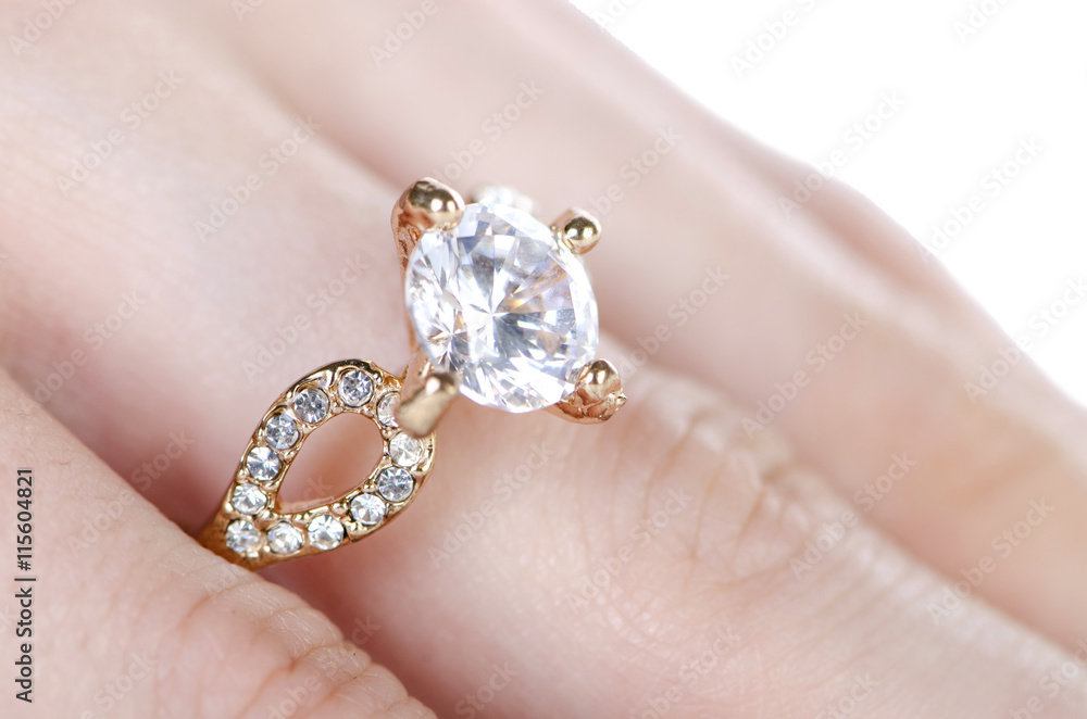 Jewellery ring worn on the finger Jewellery ring worn on the finger