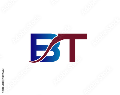 Letter B and T logo vector
