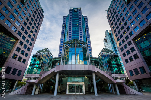 Modern buildings at David Pecaut Square, in downtown Toronto, On