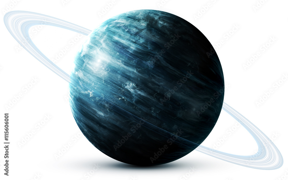 Naklejka Uran - Obrazy 3D o wysokiej rozdzielczości przedstawiają planety Układu Słonecznego. To elementy obrazu dostarczone przez NASA