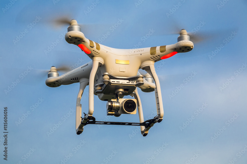Naklejka premium digital, unmanned quadrocopter