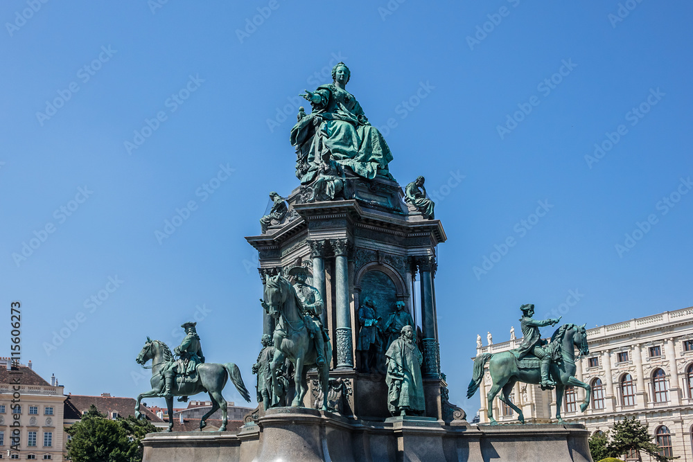 Maria Theresia Monument, in Vienna, Austria.