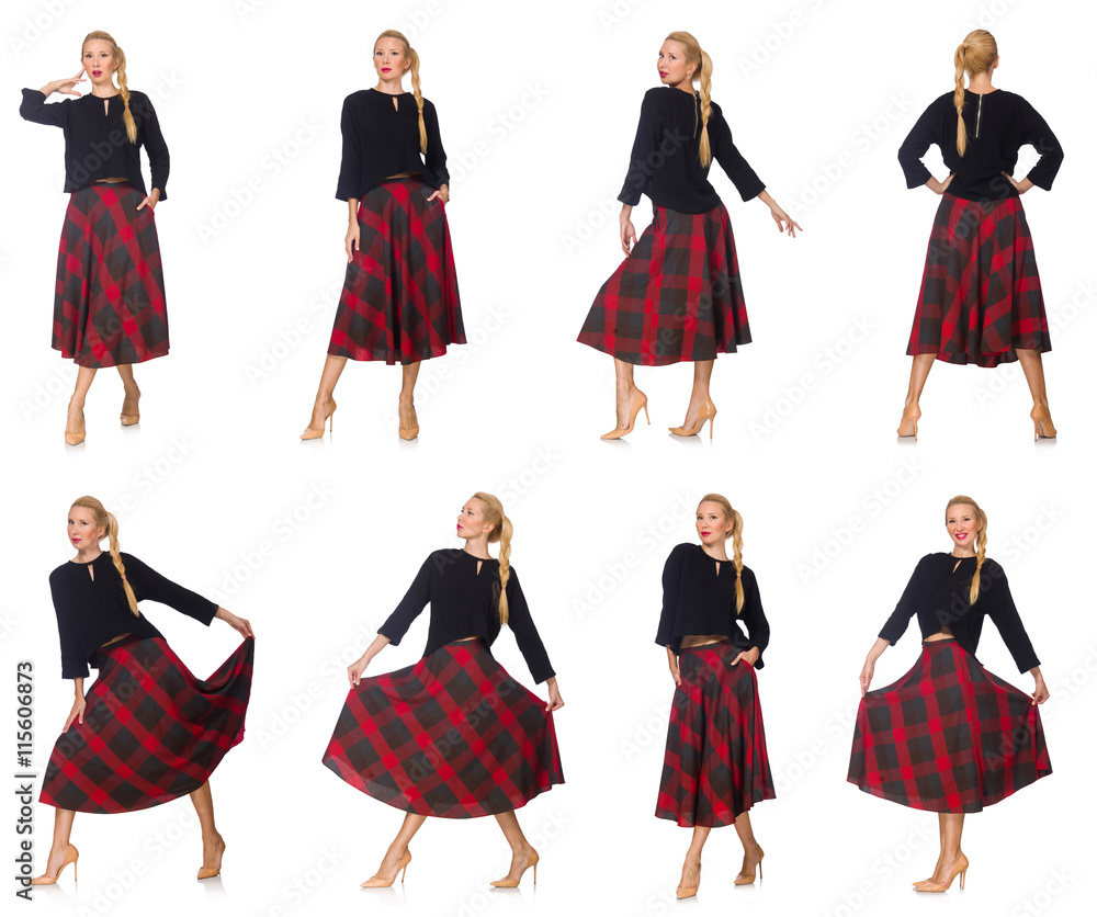 Composite photo of woman in various poses Composite photo of woman in various poses