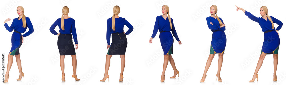 Composite photo of woman in various poses Composite photo of woman in various poses