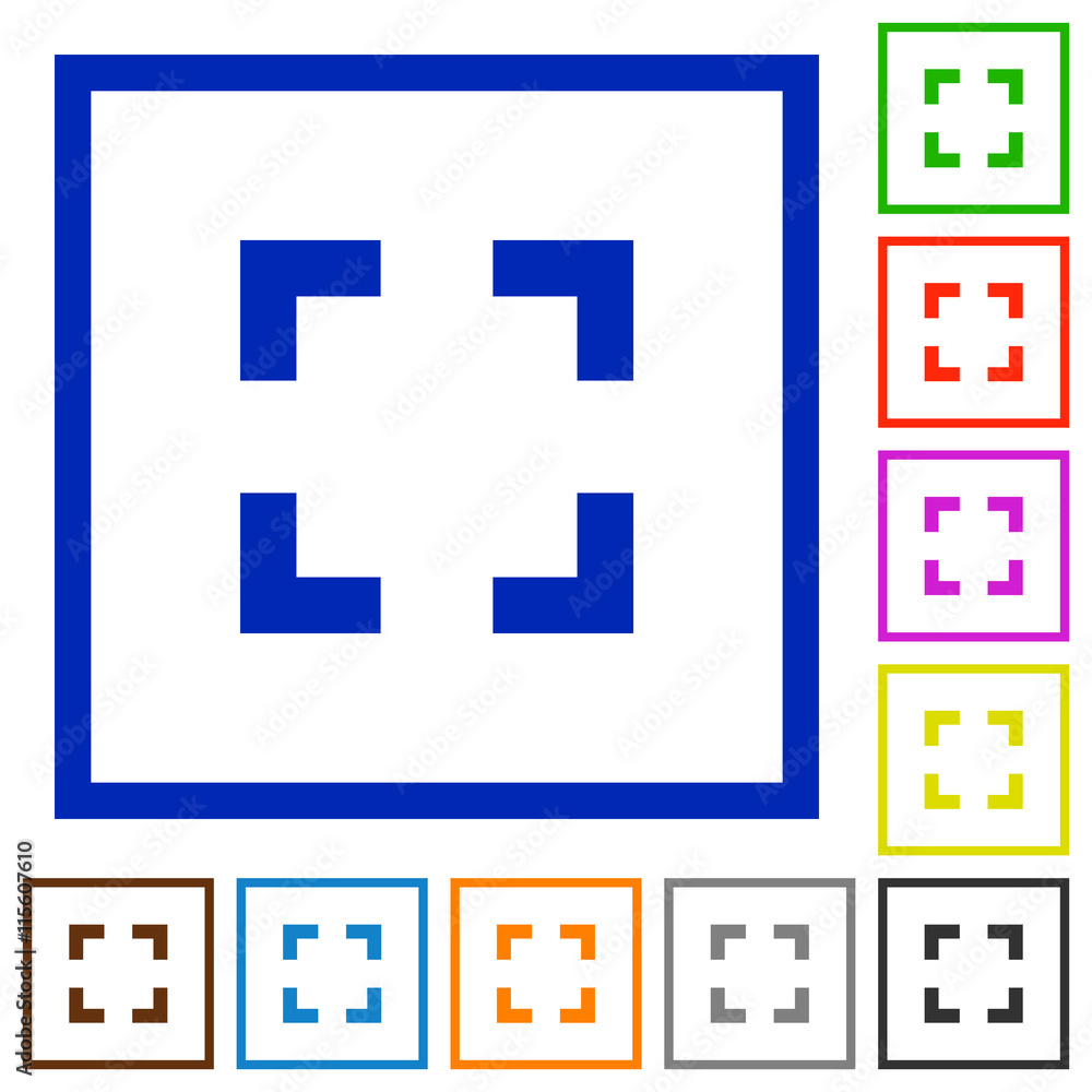 Obraz premium Selector tool framed flat icons