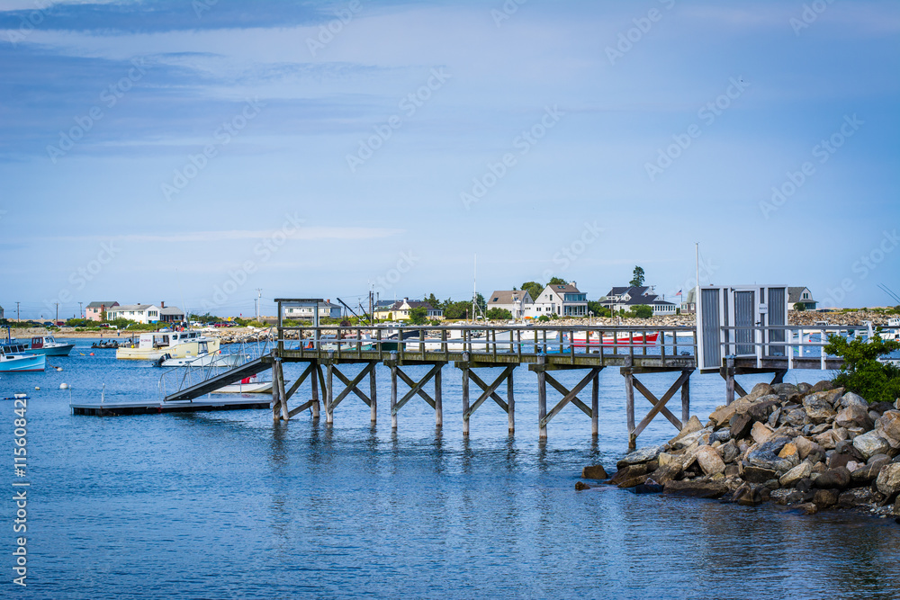 Pier in Rye Harbor, in Rye, New Hampshire.