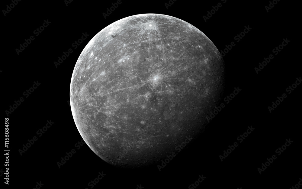 Obraz premium Mercury - High resolution 3D images presents planets of the solar system. This image elements furnished by NASA