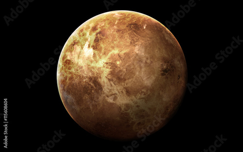 Naklejka Wenus - trójwymiarowe obrazy o wysokiej rozdzielczości przedstawiają planety Układu Słonecznego. Ten obraz elementy dostarczone przez NASA