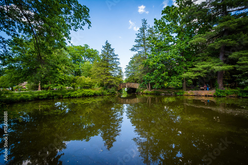 Pond at Elizabeth Park, in Hartford, Connecticut.