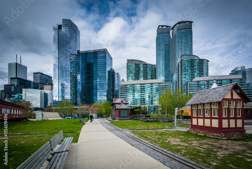 Relics of the Toronto Rail Lands at Roundhouse Park, in Toronto,