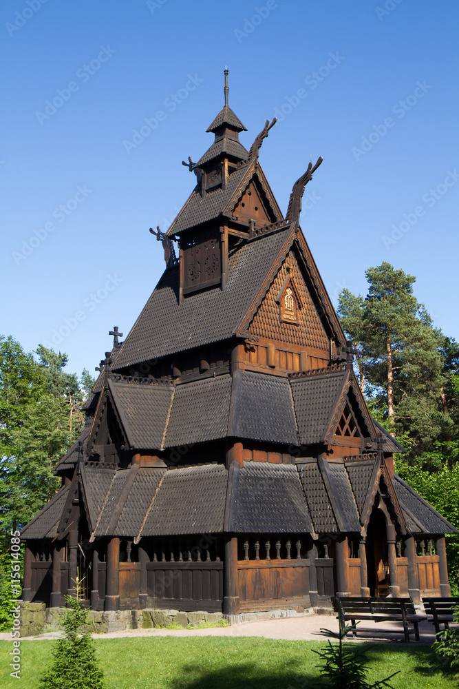 traditional scandinavian wooden house