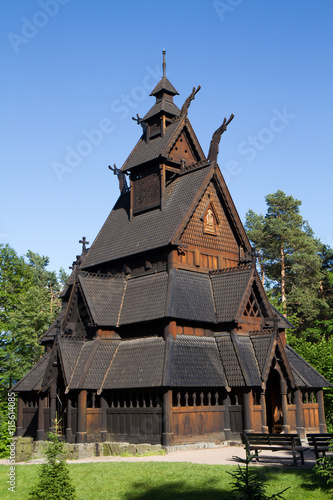 Obraz na płótnie traditional scandinavian wooden house w salonie