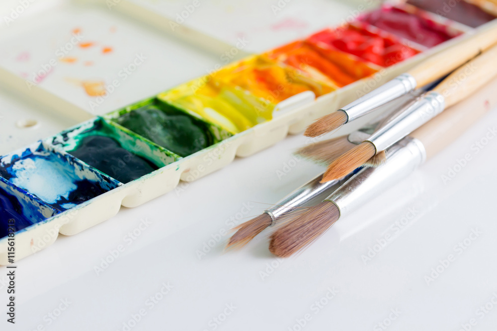 Obraz premium Watercolor on white Background