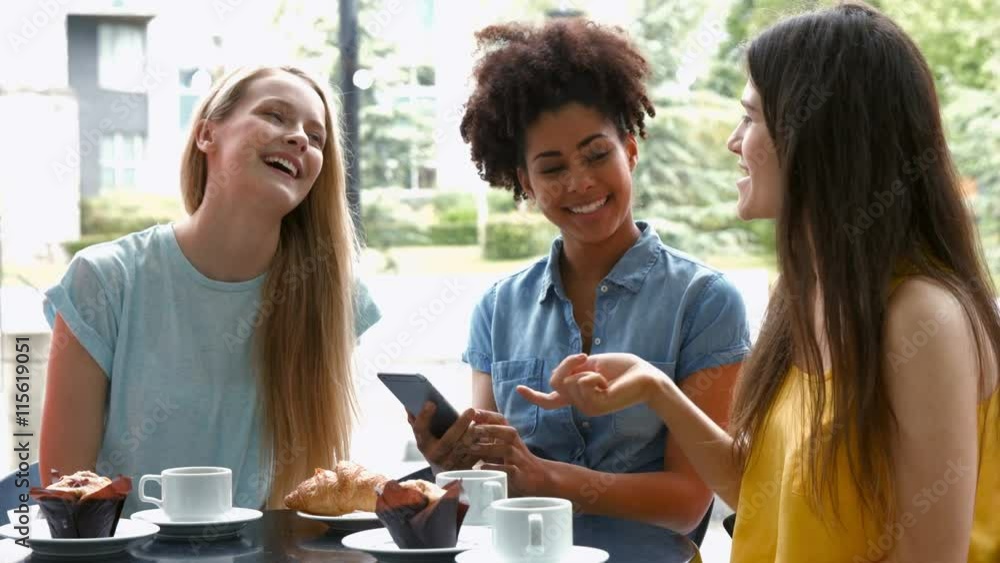 Pretty students hanging out in campus cafe in high quality 4k format Pretty students hanging out in campus cafe in high quality 4k format