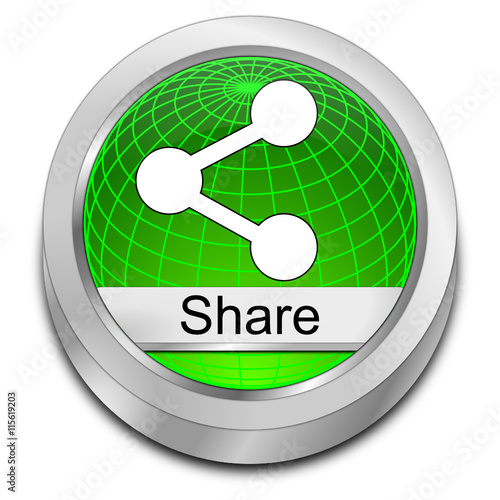 Share Button - 3D illustration