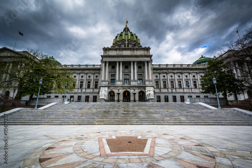 The Pennsylvania State Capitol Building, in downtown Harrisburg,