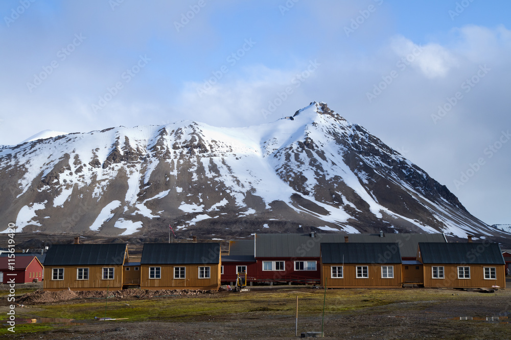 ny alesung in the svalbard island near north pole