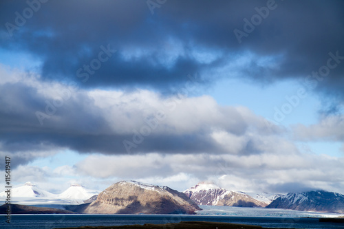 ny alesung in the svalbard island near north pole photo