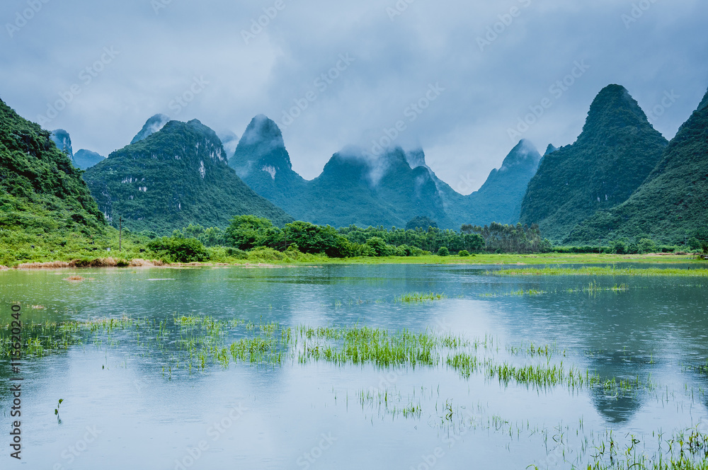 Beautiful karst rural scenery in spring
Beautiful karst rural scenery in spring