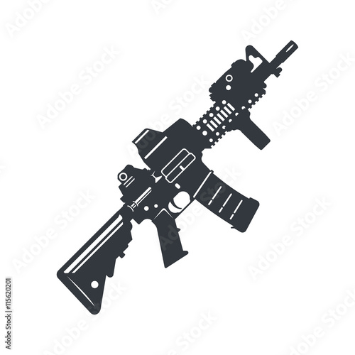 Valokuvatapetti assault rifle vector