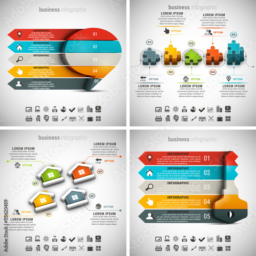 4 in 1  Infographics Bundle