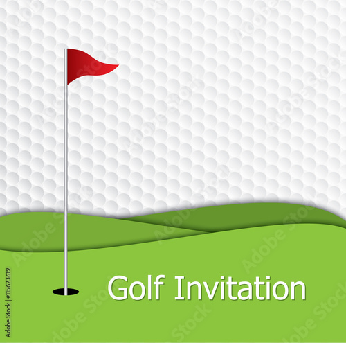 Golf invitation graphic design