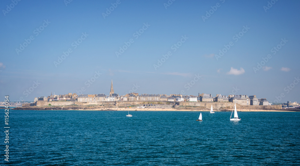 Seaside view of Saint Malo, Brittany, France