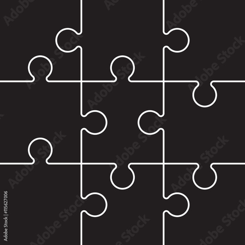 a black jigsaw pieces 