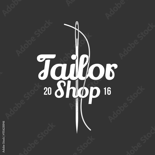 Tailor shop vector logo, sign, emblem